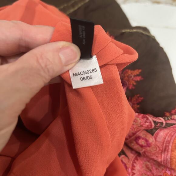 The Limited Skirt Full Wool Blend Tiered Pullon Brown Paisley SZS Midi - Picture 9 of 9